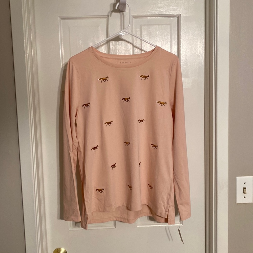 Talbots Fox Long Sleeve Tee